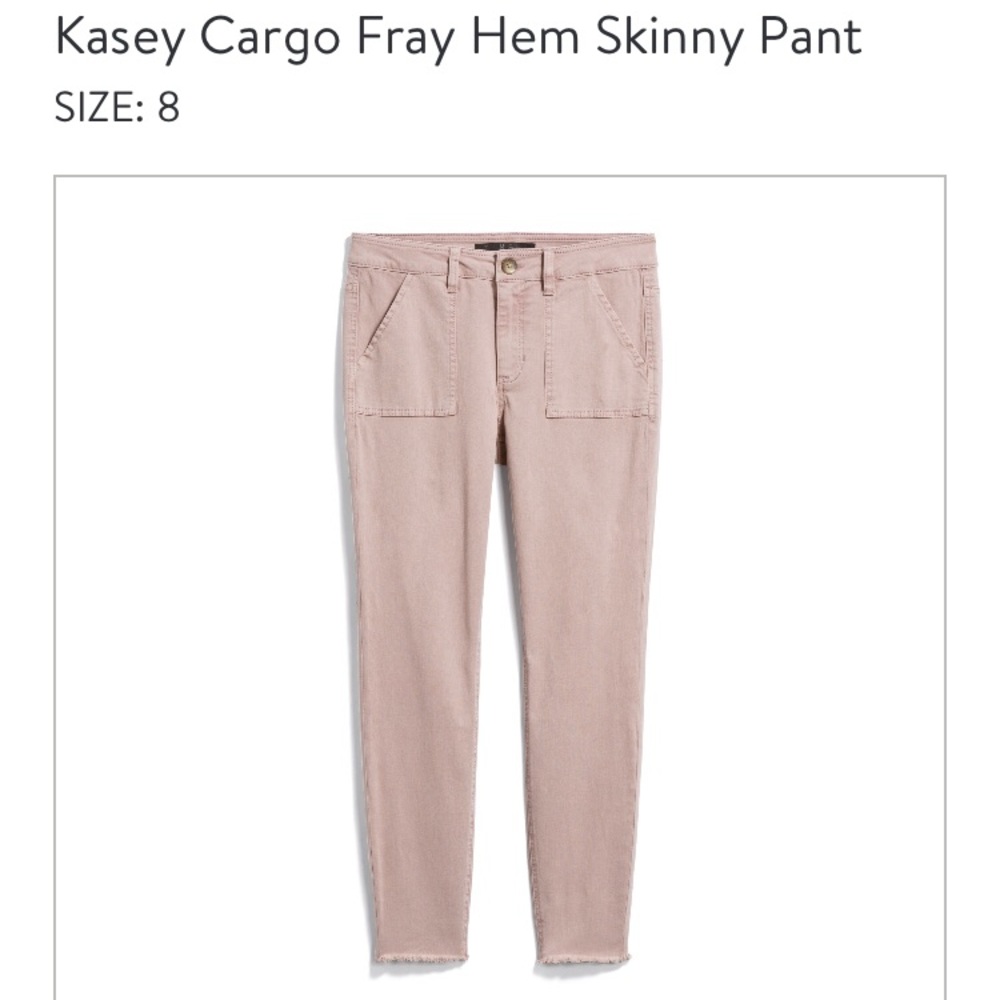 Kasey Frayed Hem Cargo Skinny Pant